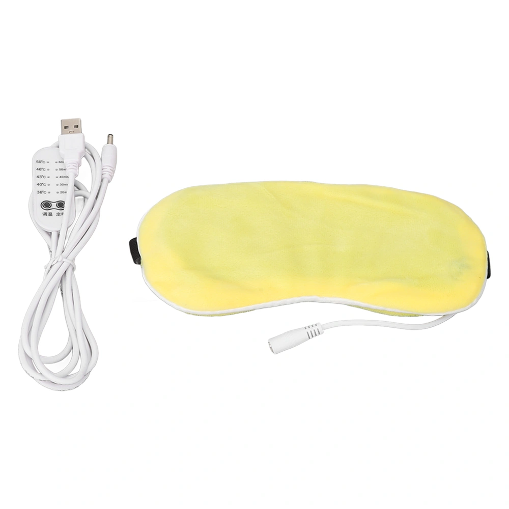 Heating Blindfold USB Hot Compress Adjustable Improve Sleep Nourish Eyes 5 Gear Blindfold for Sleeping Yellow