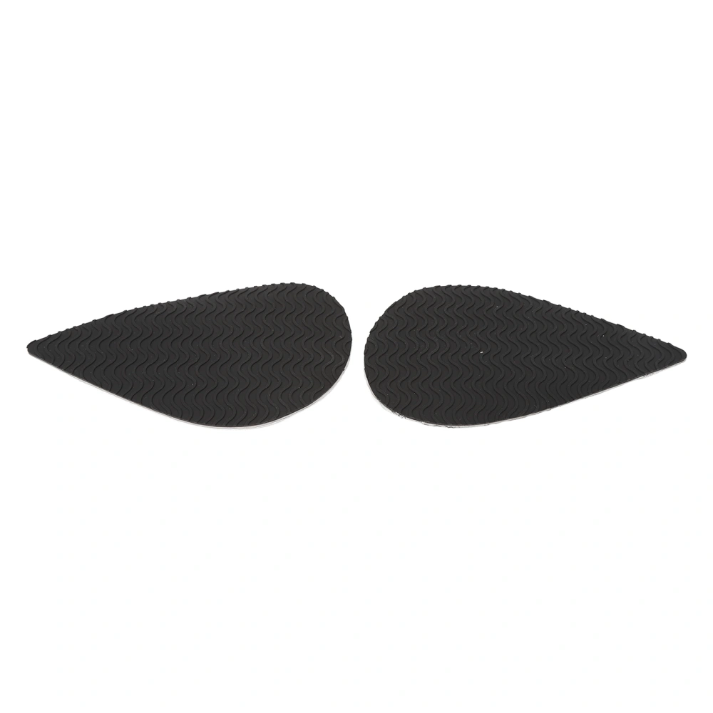 2pcs Pointed Toe Sole Anti Slip Sticker Noise and Shock Absorbing Pad Water Ripple Self Adhesive Sole Sticker for High Heels Black