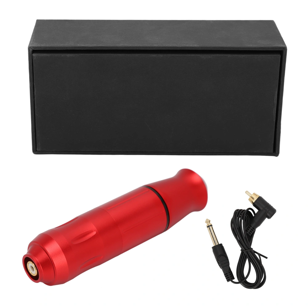 Rotary Cartridges Tattoo Pen Aluminum Alloy Compatible Stronger Torsion High Speed Tattoo Machine with RCA Clip Cord Red