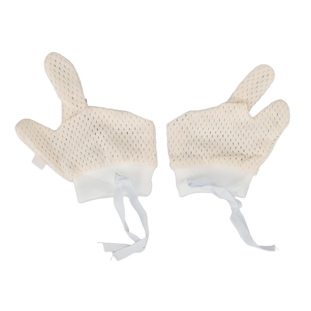 Baby Mittens Mesh Hand Gloves with Drawstring Scratch Free Unisex for Infants Newborns Boys Girls L