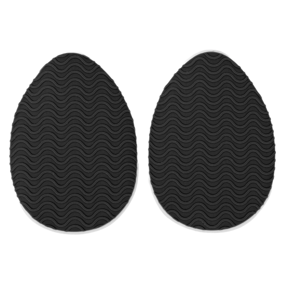 Shoes Grip Pad Prevent Slip Round Toe Self Adhesive Wearable Sole Protector for High Heels Boots Sandals Black