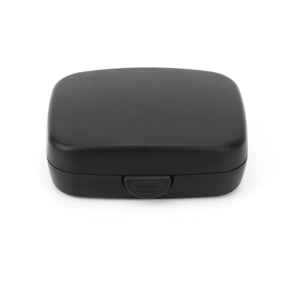 Portable Hearing Aid Hard Case Waterproof Hearing Aid Protective Storage Box Black for Outdoor Travel