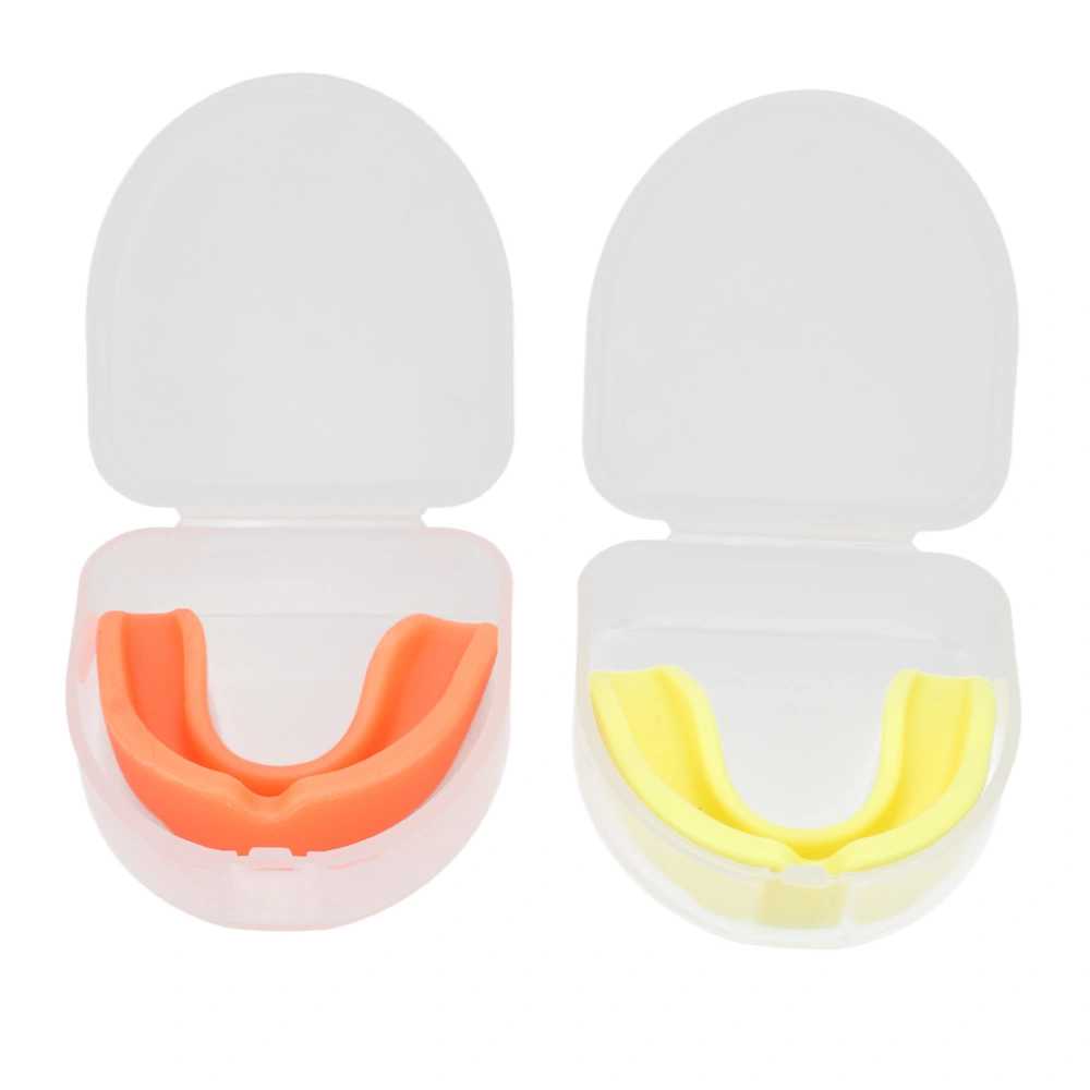 2pcs Mouth Guard Adult Silicone Portable Sports Mouth Guard for Football Basketball Lacrosse Boxing