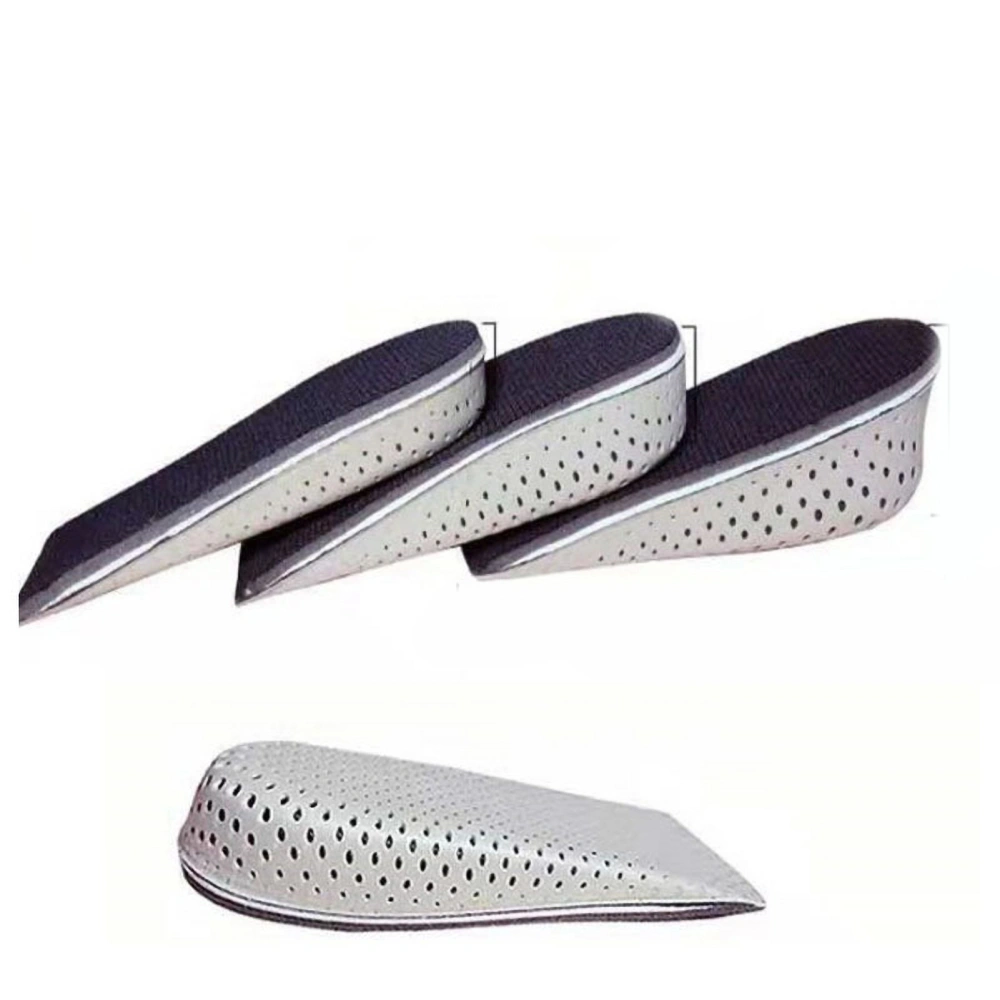 Heel Cushion Inserts Low Reflective Punch Design Mesh Cotton Fabric Heighten Insoles 1.6in