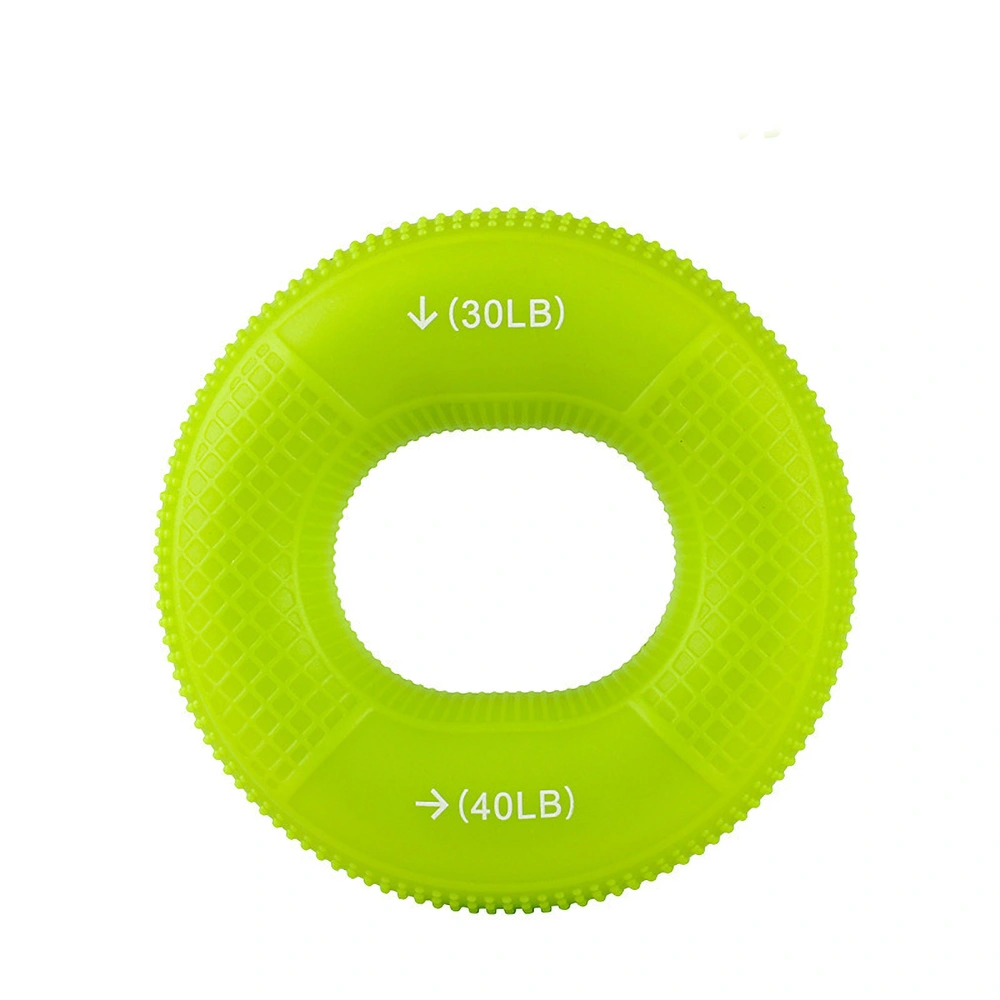 Ring Hand Exerciser Portable Silicone Dual Strength Improve Circulation Finger Exerciser Green