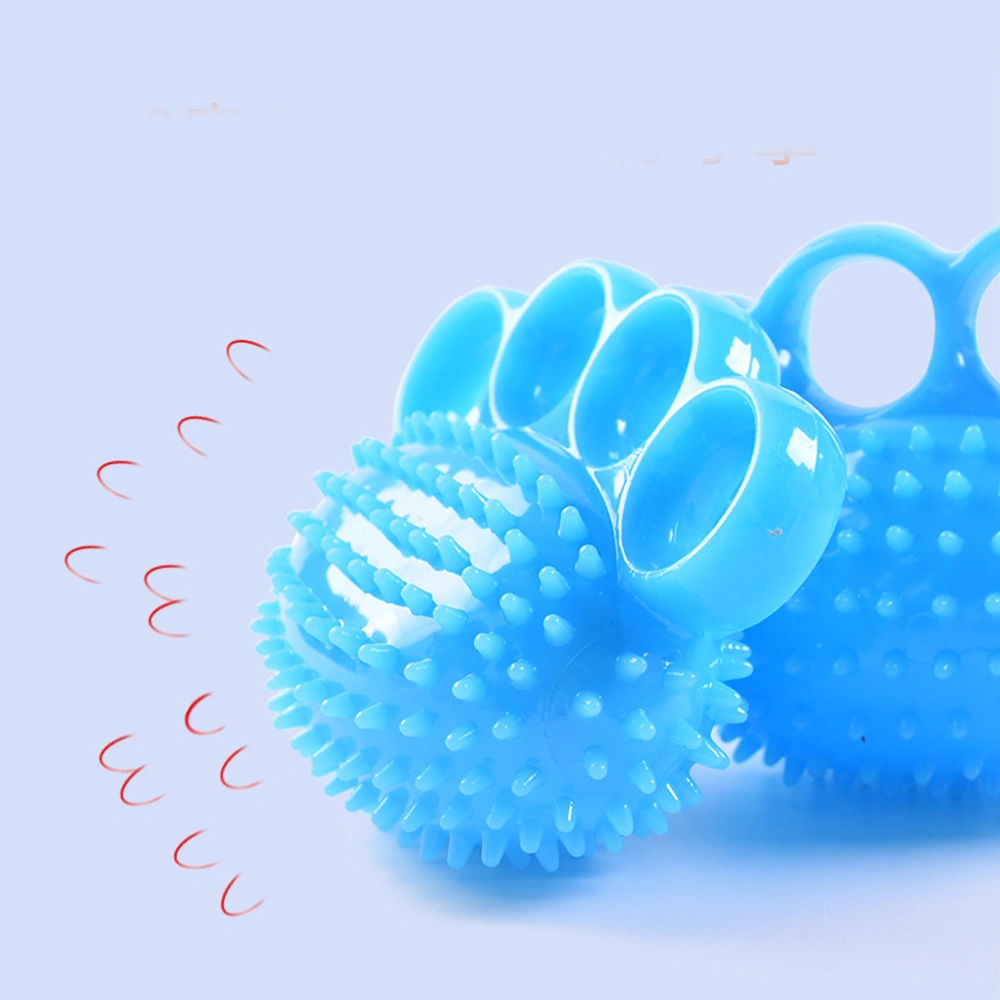 Grip Ball 4 Finger Exerciser Grip Strengthener Safe TPR Hand Strength Rehabilitation Ball for Elder Children Adult Blue