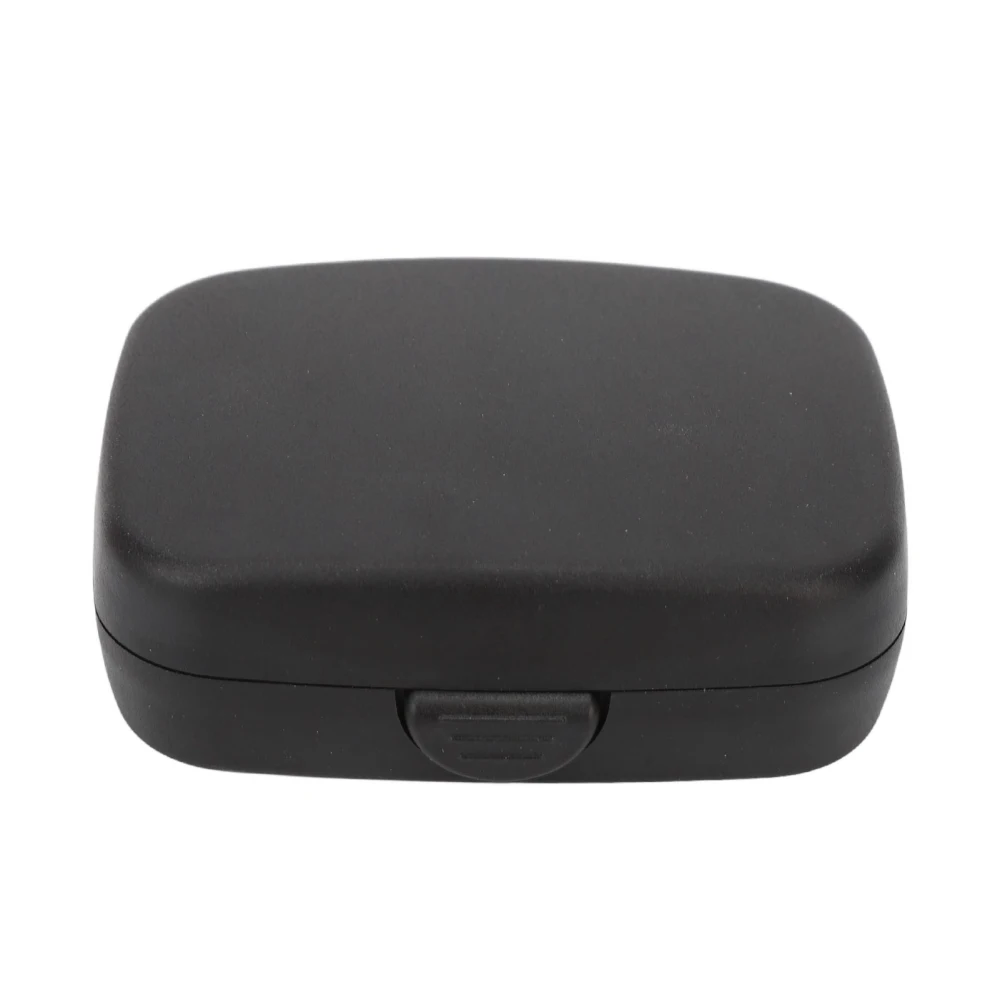 Hearing Aids Case Large Capacity Portable Quadrate Black Hearing Aids Storage Box for Home Outdoor Travelling Black