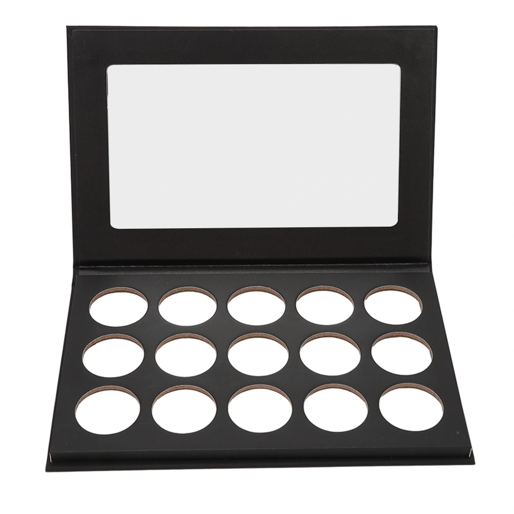 DIY Empty Eyeshadow Palette Black 15 Compartment Empty Makeup Palette for Blush Bronzer Powder