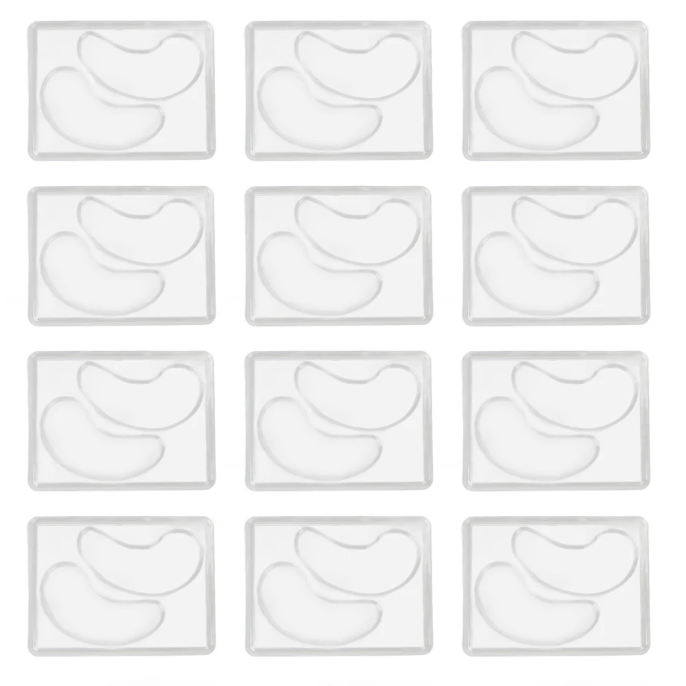 12Pcs DIY Under Eye Patches Molds Safe Healthy Natural Reusable Transparent Eye Mask Patch Tray Plate