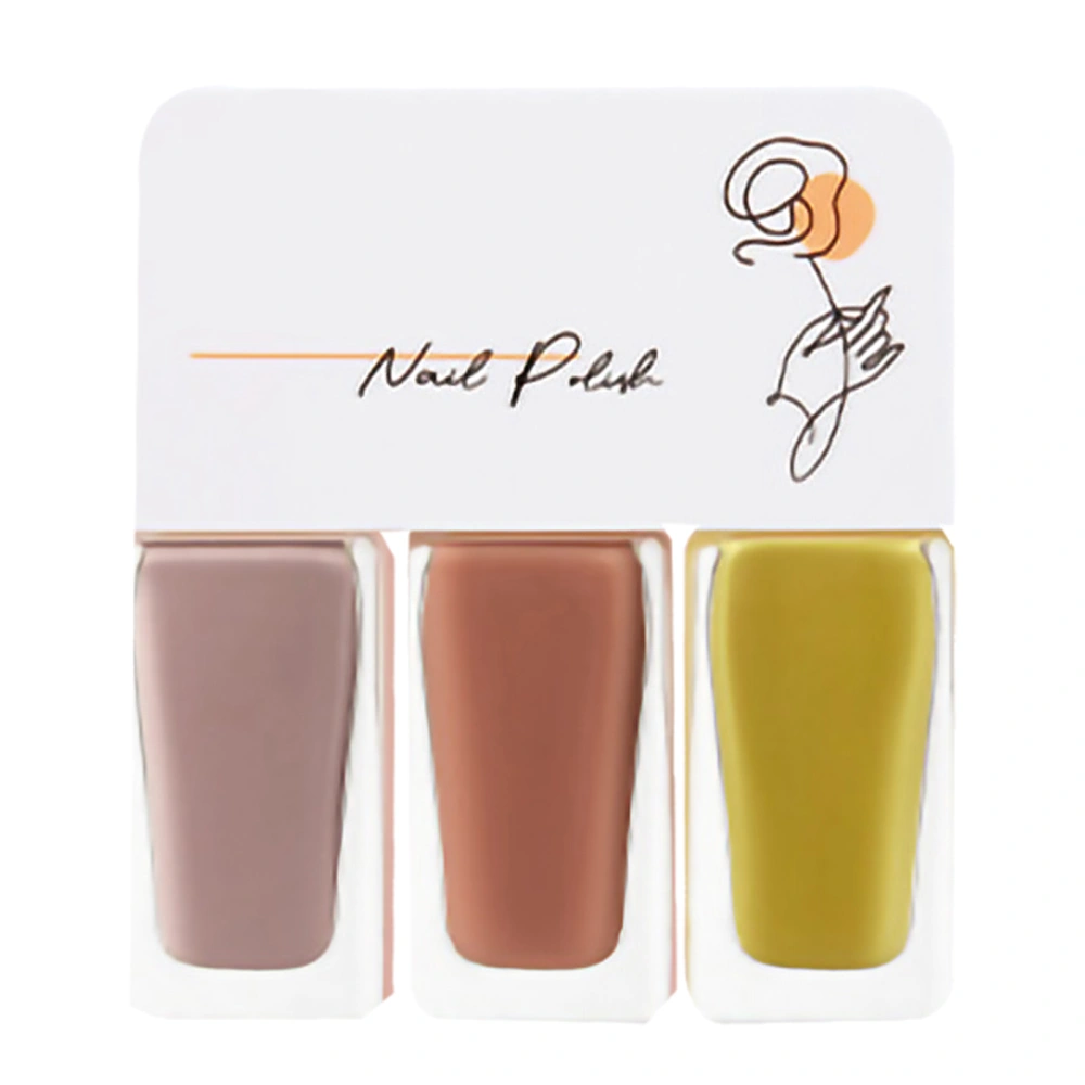 3pcs Water Based Nail Polish Set Women Easy Peel Off Quick Dry Nail Polish for Dating Halloween Party T06