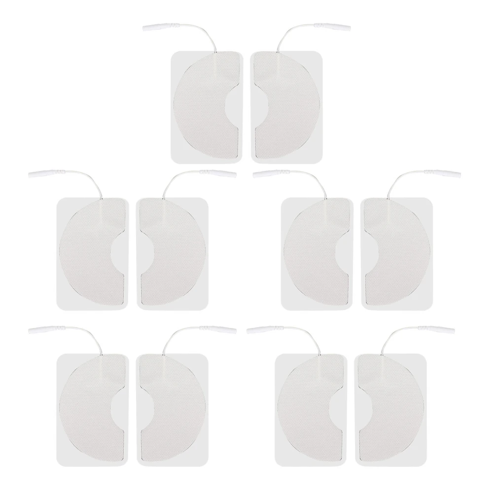 10pcs Massage Electrode Patches 6x10cm Reusable Low Impedance Electrode Pad for Breast Care 2.0 Port