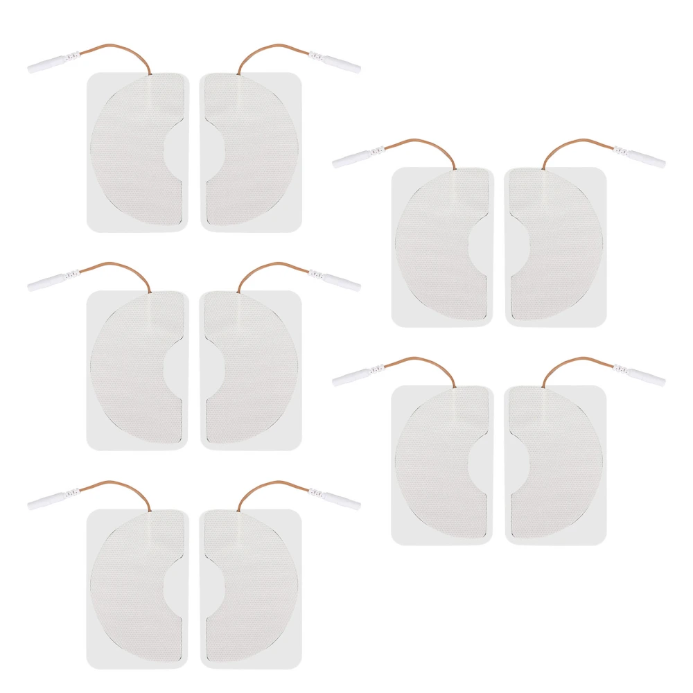 10pcs Massage Electrode Patches 6x10cm Reusable Low Impedance Electrode Pad for Breast Care 2.5 Port