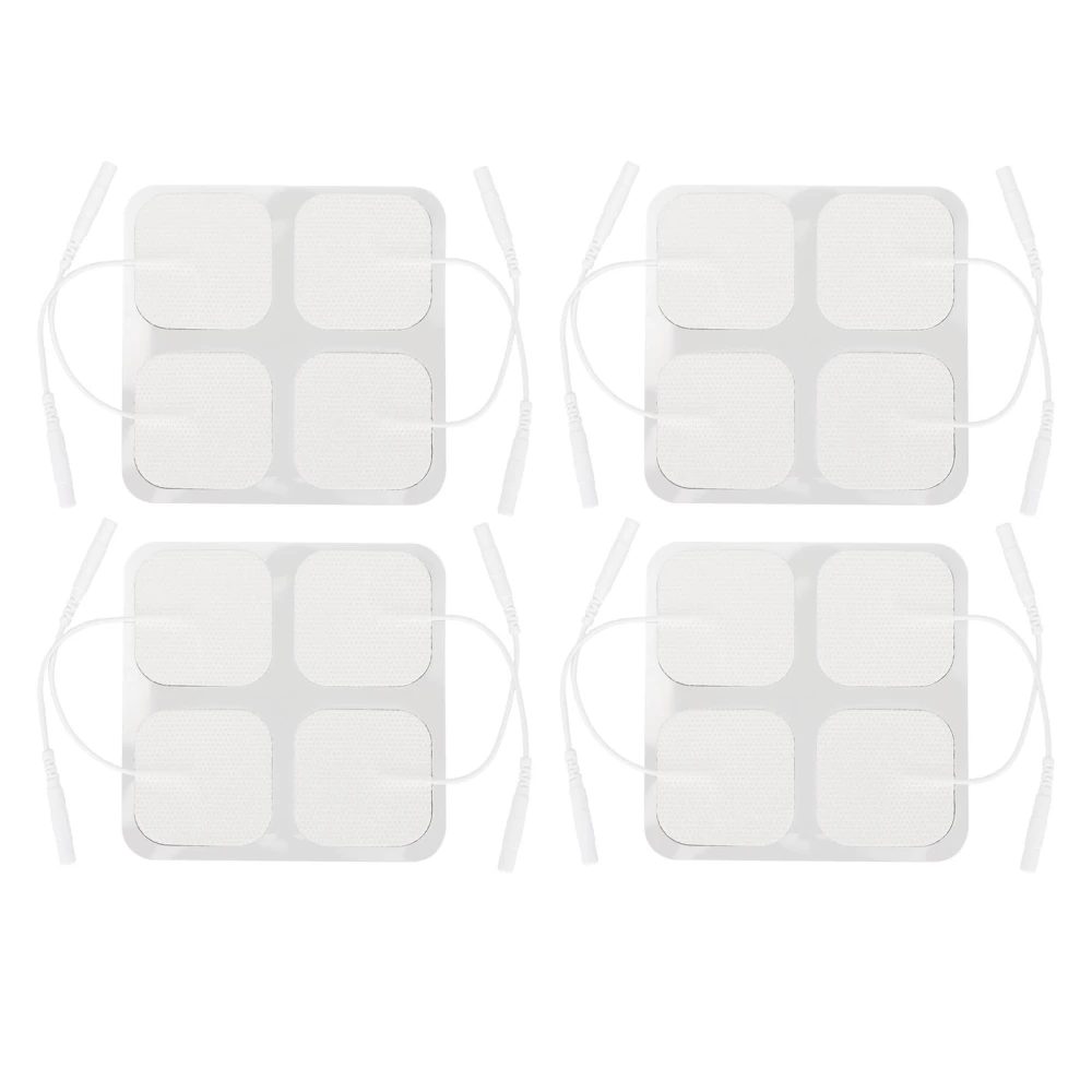 16pcs Electrode Patch Self Adhesive Reusable Replacement Square Electrode Pad for TENS Machine 1.6 Inch 2mm / 0.08in