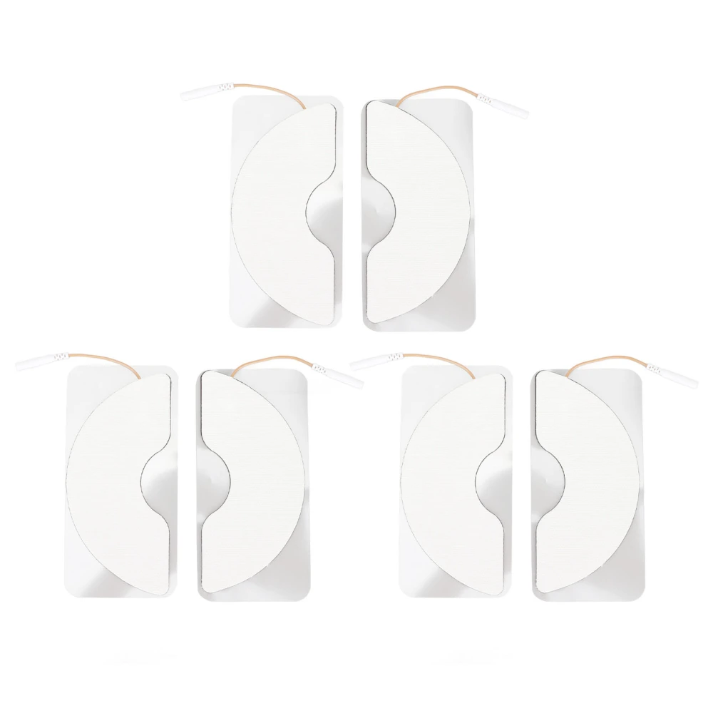 6pcs Electrode Patches Reusable Breast Electrode Patches Self Stick Muscle Stimulator Electrodes 2.5mm Hole