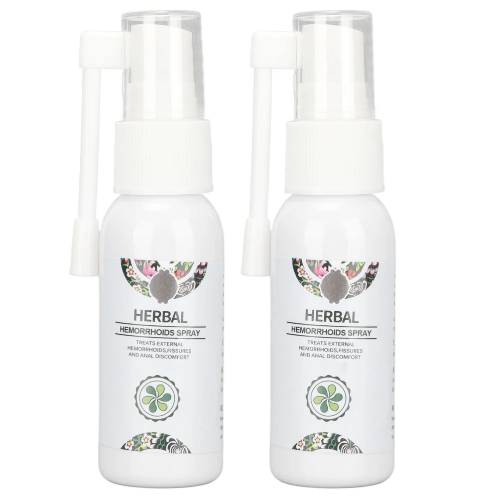 2pcs Hemorrhoid Spray Relieve Swelling Natural Herbal Rapid Soothing Hemorrhoid Treatment Spray 30ml