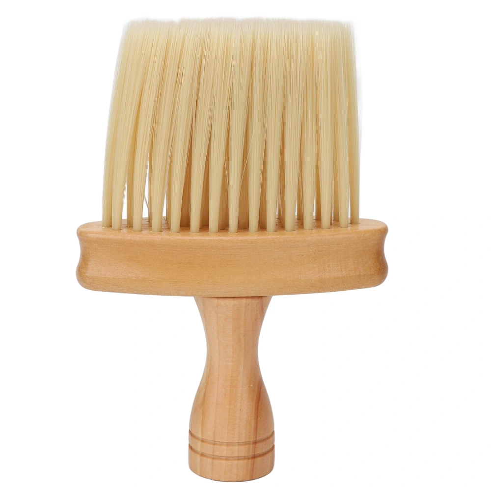 Barber Brush Neck Duster Nylon Bristles Simple Style Neck Duster with Wooden Handle Barber Brush for Hair Cutting