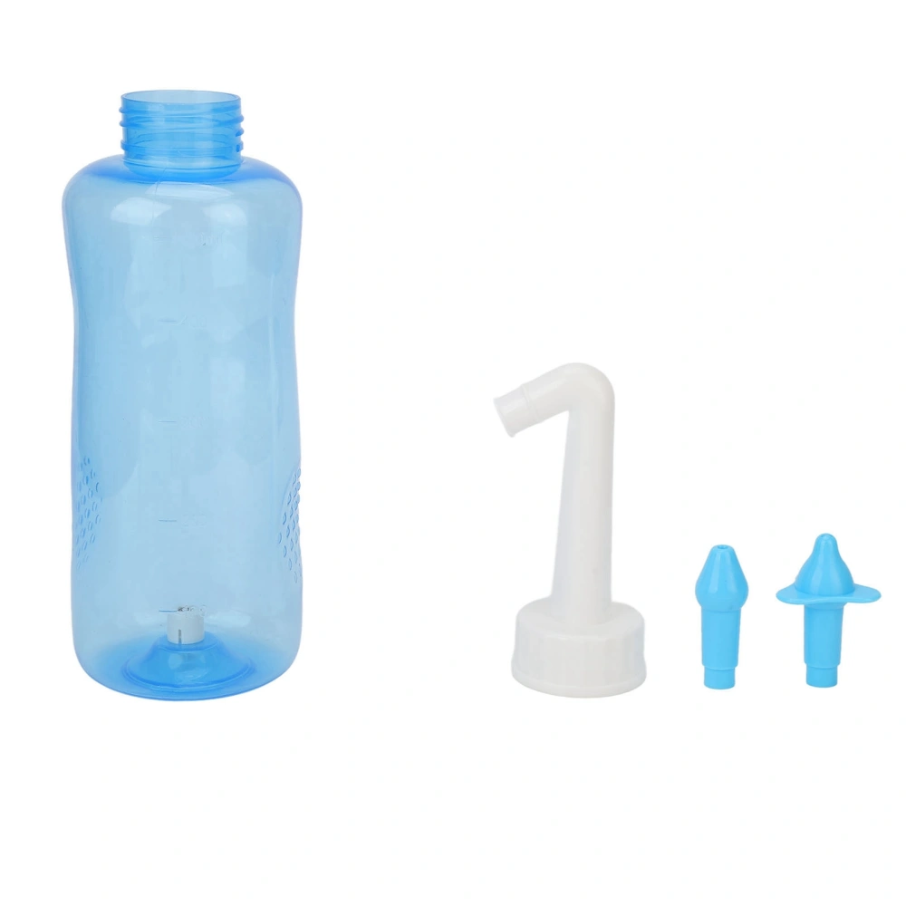 Nasal Cleaner Smooth Breathing with 2pcs Nozzles 500ml Bottle Nasal Wash Cleaner for Adults Kids