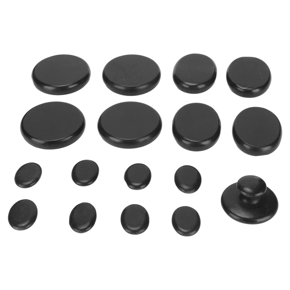 17pcs Hot Stone Professional Home Beaty Salon Muscle Relax Spa Massge Stone for Relaxing Healing