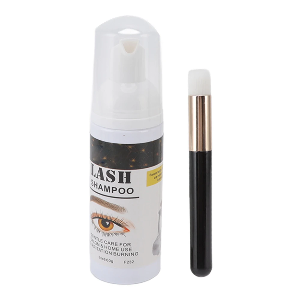 Eyelash Extension Cleanser Mild Irritate Free Lotion Lash Shampoo Puff Foam 2.1oz