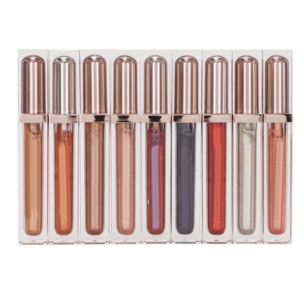 9Pcs 9 Colors Liquid Glitter Eyeshadow Set Lasting Waterproof Prevent Fading Liquid Eye Shadow for Dates Weddings Bars