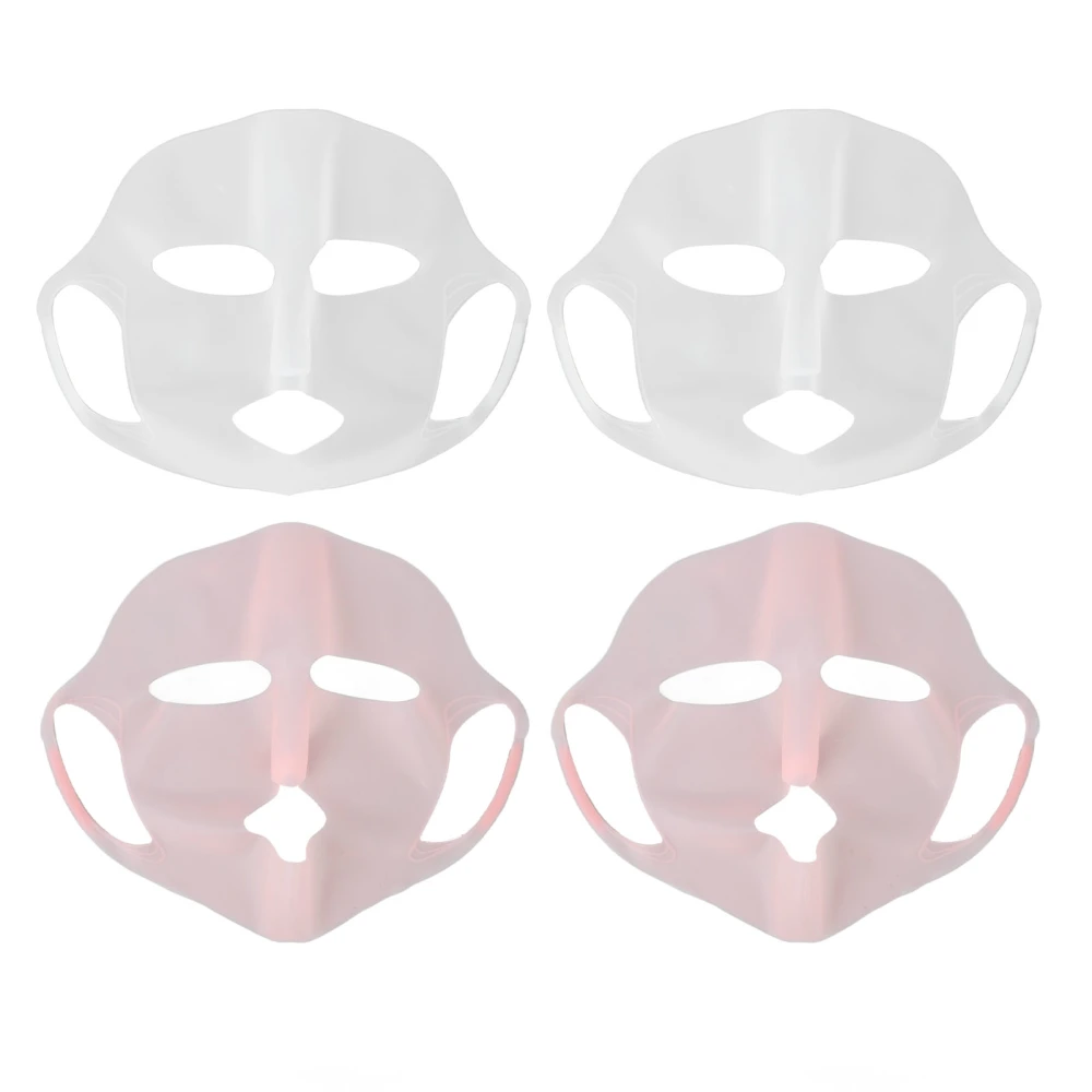 4pcs Silicone Face Wrap Moisturizing Facial Mask Cover Silicone Face Mask Holder for Sheet Masks