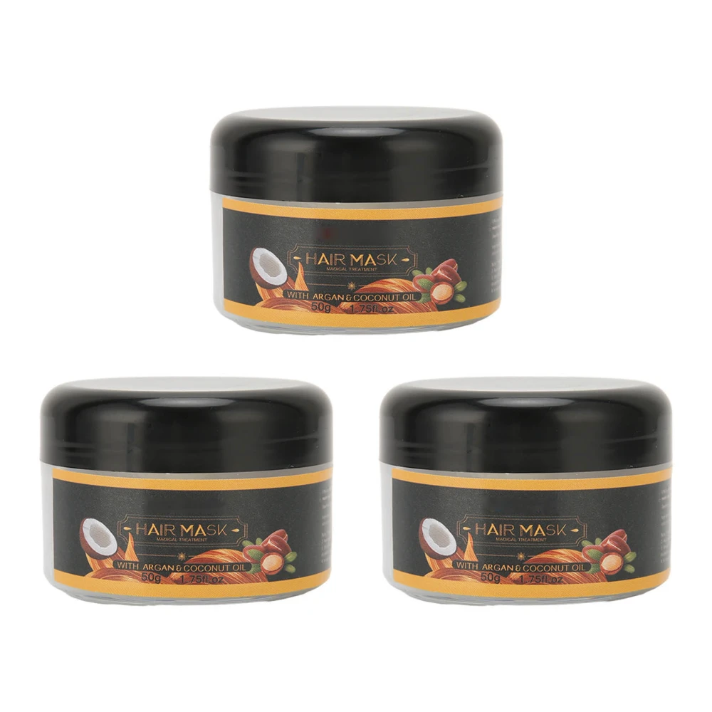 3PCS Hair Mask Deep Moisturizing Repairing Nourishing Natural Fluffy Hair Conditioner for Salon