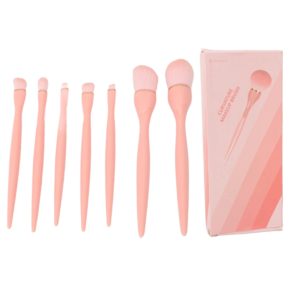 7pcs Makeup Brush Set Soft Synthetic Fiber Foundation Eye Shadow Loose Powder Brush Cosmetic Tool