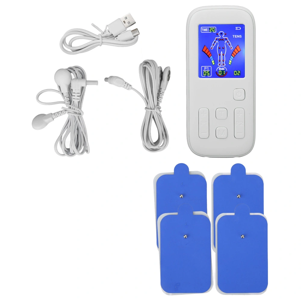 Professional Electronic Pulse Massager Dual Channel TENS EMS Unit 35 Modes Muscle Stimulator