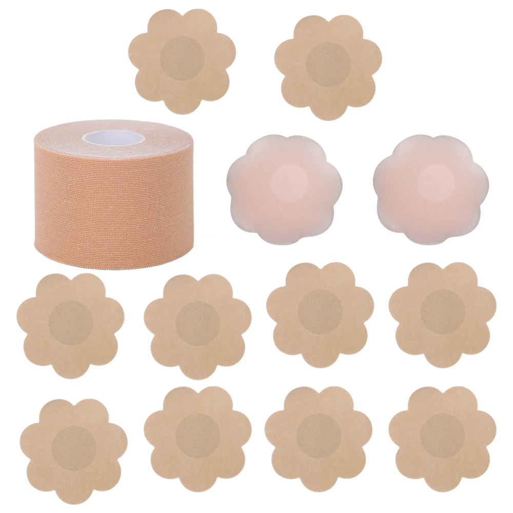 Breast Lift Tape Breathable Stretchy Boob Tape Set Silicone Nipple Breast Covers Patch