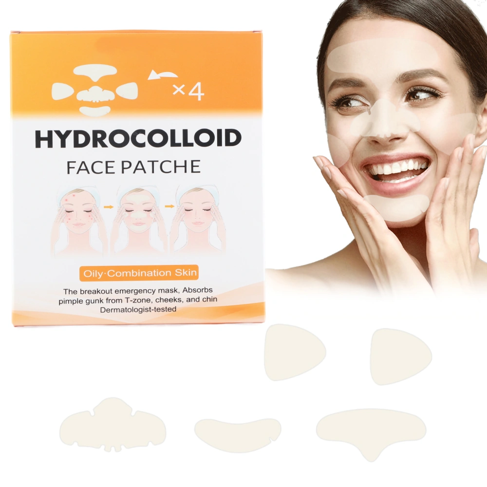 20 Pcs/Box Hydrocolloid Face Patches Acne Removal Patch for T Zone Cheeks and Chin Facial Skin Care