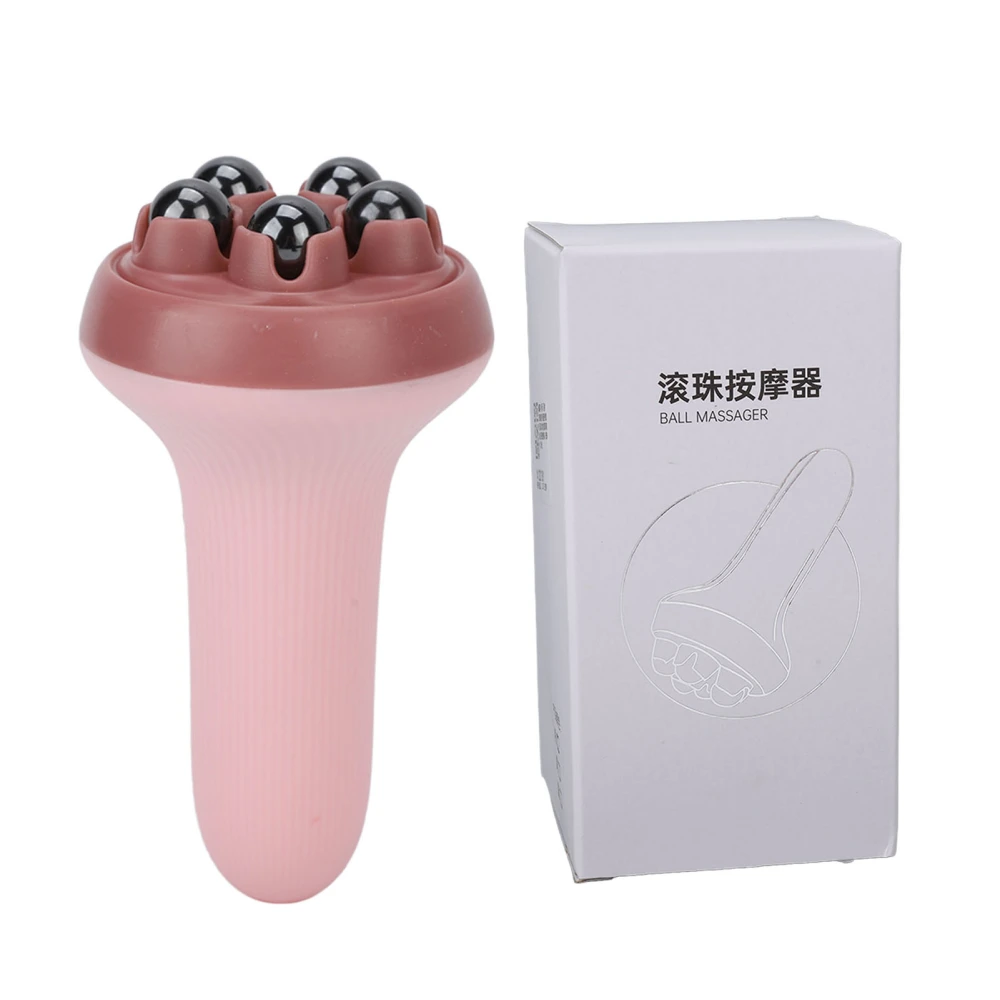 Magnetic Beads Roller Ball Body Shaping Massager Portable Cute Massager Tool for Neck Shoulder Indoor Home Girls Pink