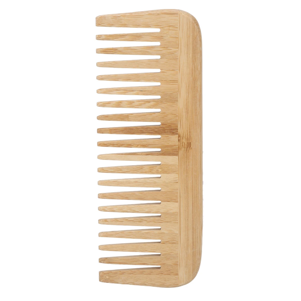 Wide Tooth Comb Flexible Structure Safety Eco Friendly Portable Wet Hair Comb Bamboo Comb for Home Travel