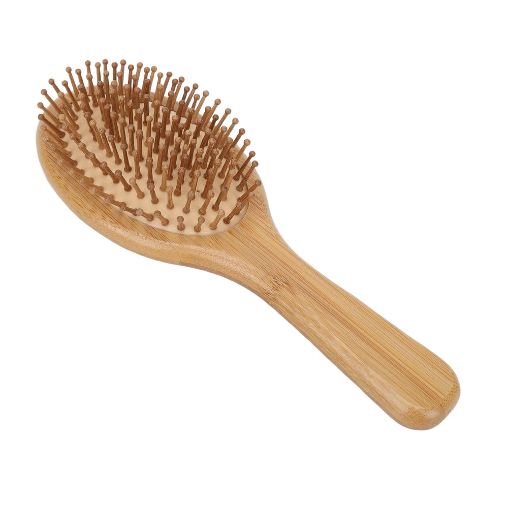 Hair Brush Bamboo Wooden Handle Wide Space Design Silicone ABS Material Portable Hair Paddle Brush for Home Round