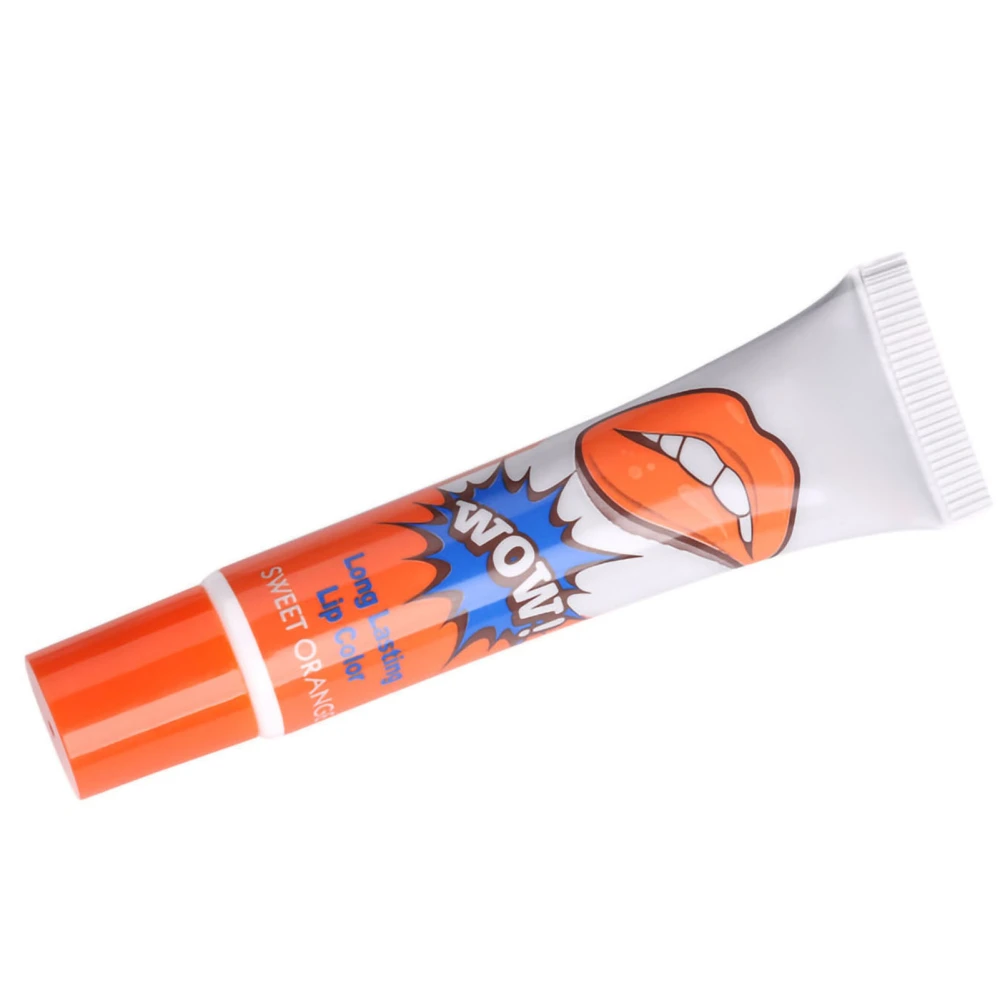 Lipstick Tear Off Moisturizing Stickiness Free Elegant Attractive Dating Long Lasting Film Type Lip Gloss Orange