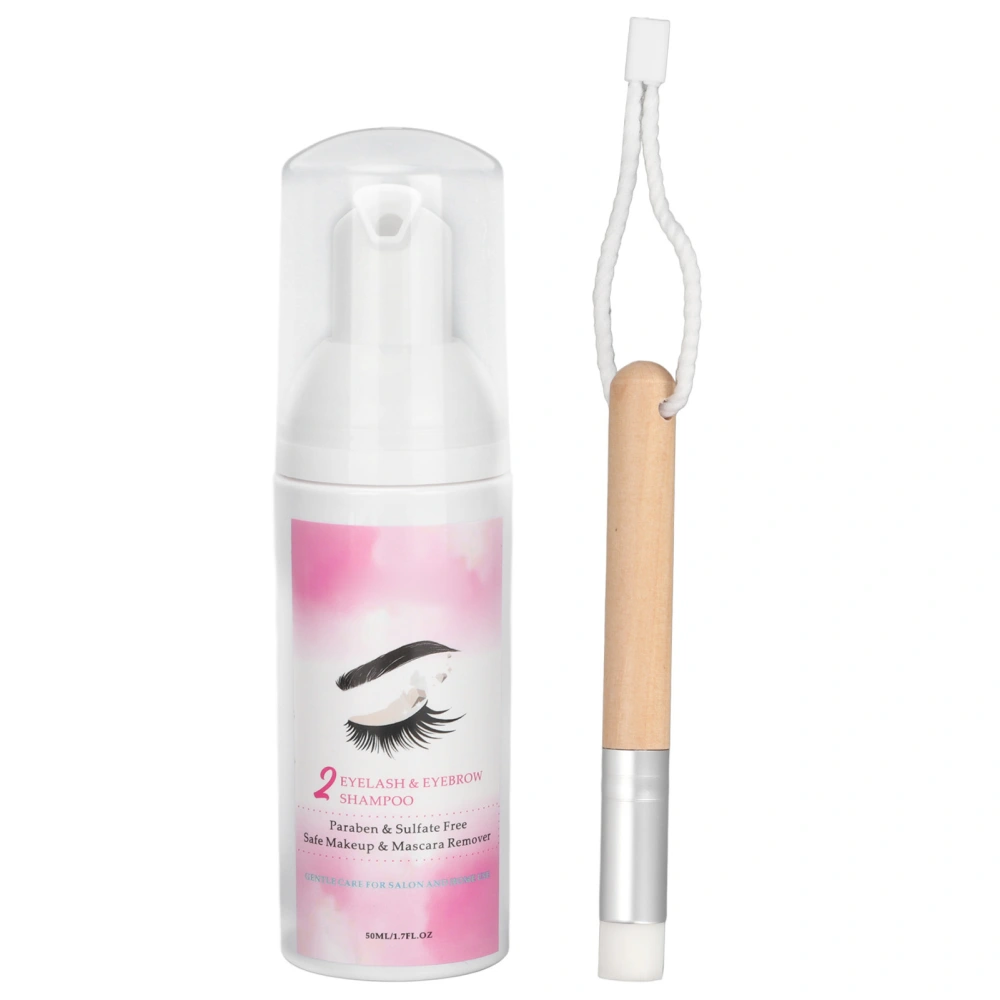 Eyelash Extension Cleanser Efficient Gentle Care Foam Lash Cleanser for Extensions and Natural Lashes 50ml