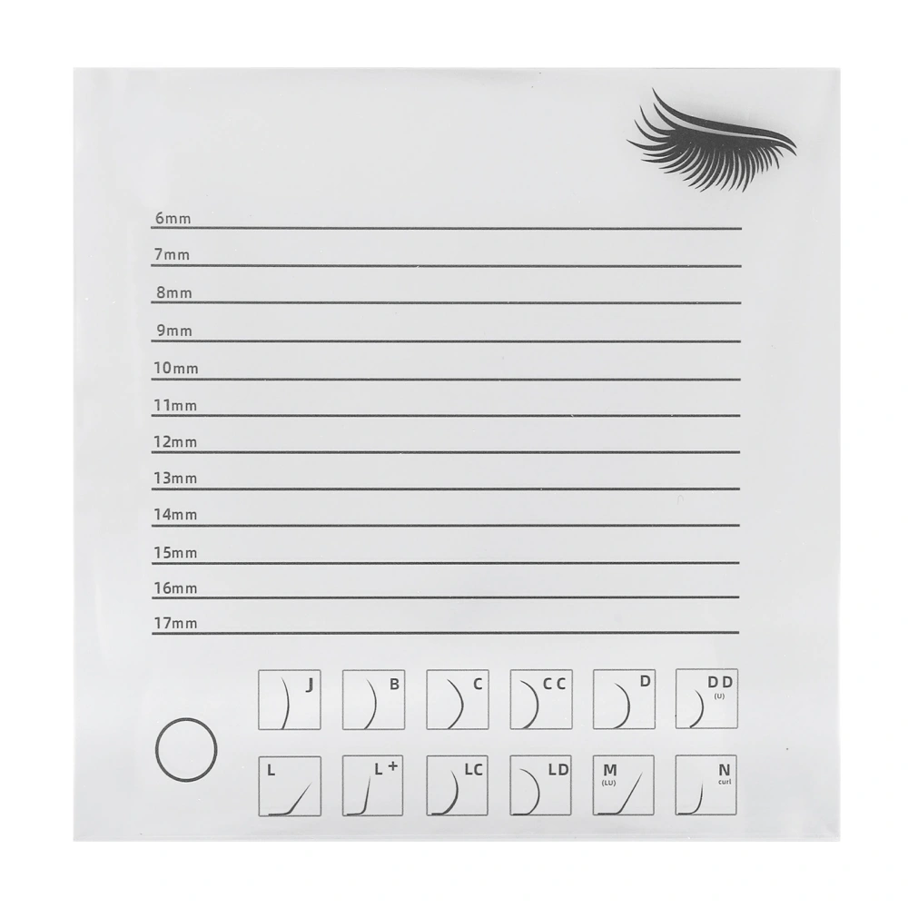 20x20cm Eyelash Extension Plastic Tray Clear Scale Transparency Eyelash Extension Holder Washable PP Large Lash Tray