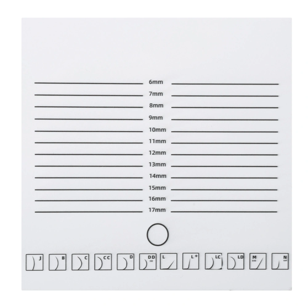 Eyelash Extension Plate White Double Row 20x20cm Wear Resistant Eyelash Pallet with Scale for Eyelash Shops