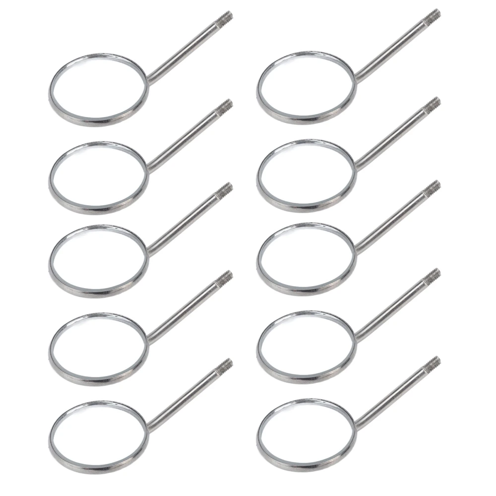 10pcs Type 4 Teeth Inspection Mirror Stainless Steel Mouth Mirror for Oral Care Supplies