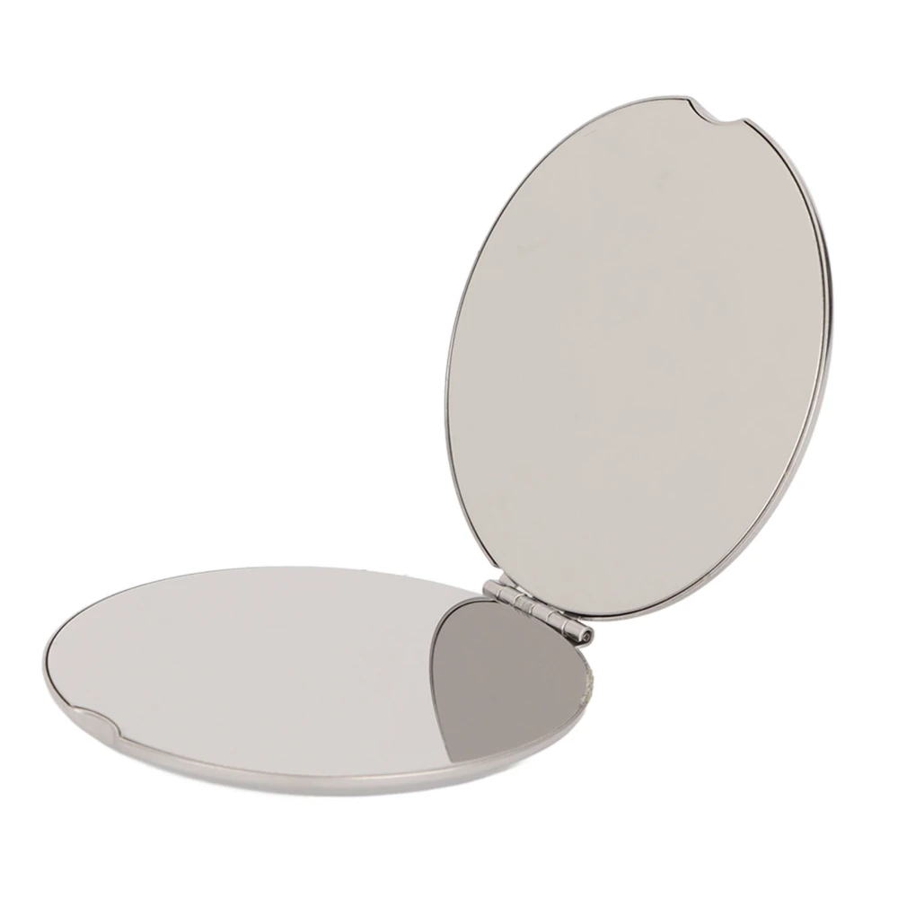 Pocket Mirror Double Sided Foldable Stainless Steel Small Purse Mirror Portable Compact Travel Mirror for Package Travel Round