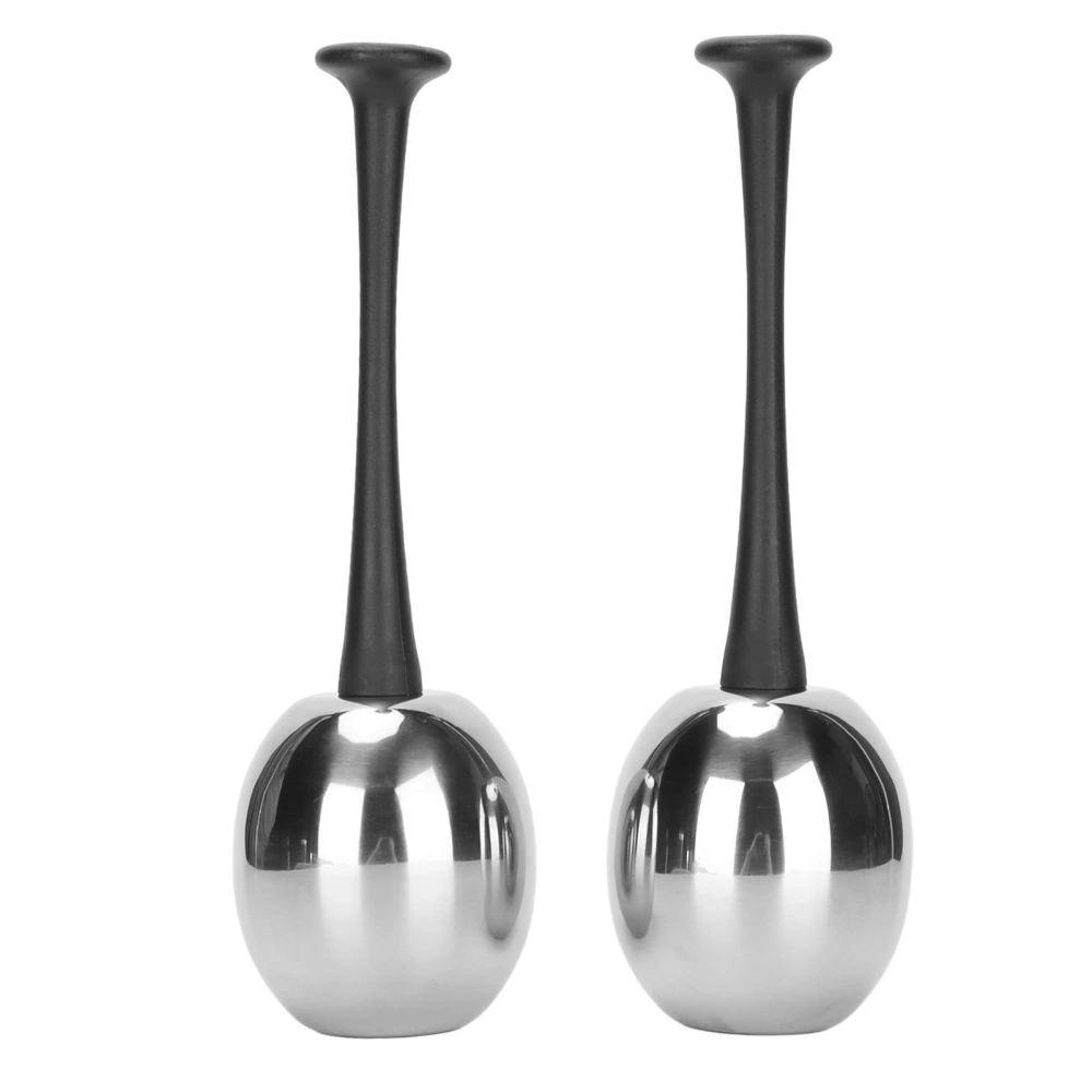 2pcs Facial Ice Globes Stainless Steel Facial Massage Reduce Puffiness Eliminate Fine Lines Ice Globes for Facial Skin Care Black Handle