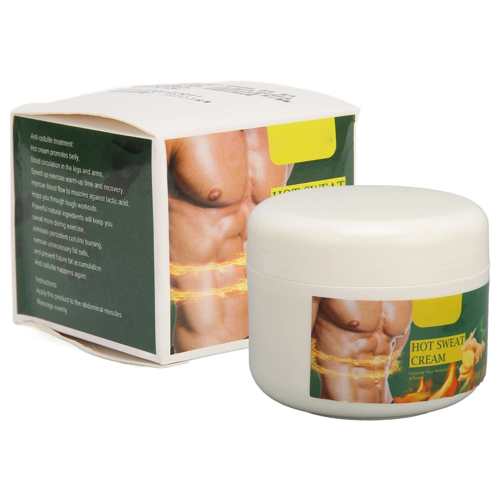 50g Abdominal Cream Improve Blood Circulation Accelerates Warm Up Natural Ingredients Slimming Cream for Fitness Yoga