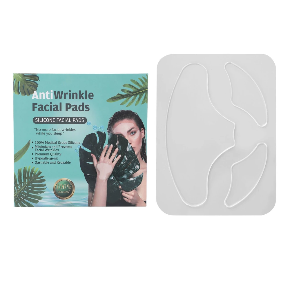 Silicone Prevent Wrinkle Sticker 3 in 1 Reusable Face Forehead Neck Chest Chin Wrinkle Patches for Faces