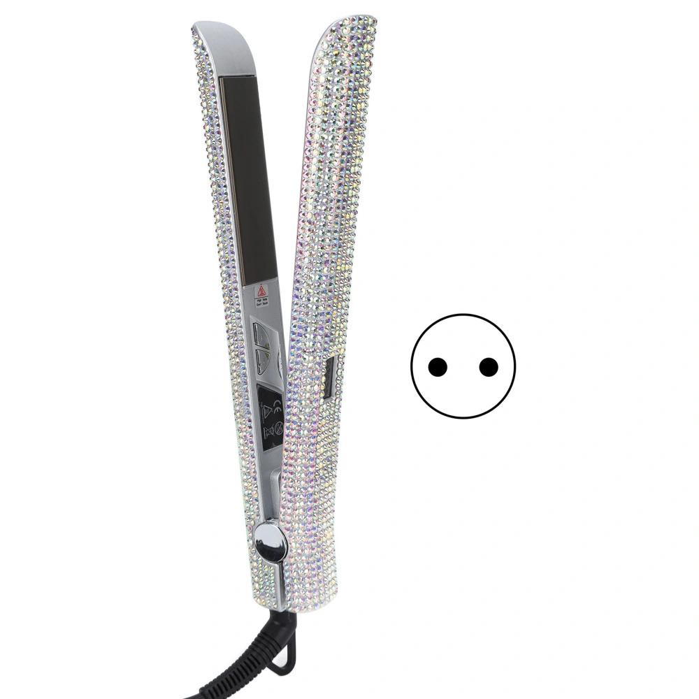 150W Hair Straightener Rhinestone Electric 2 in 1 Faster Shape LCD Display Temperature Changeable EU Plug 220V