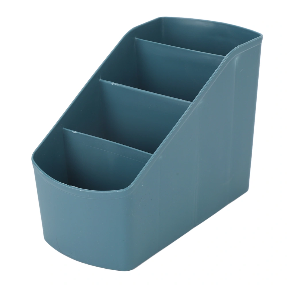 Desktop Organizer Dark Blue Durable PP 4 Compartments Widely Used Desktop Storage Rack for Keys Cosmetic Keys