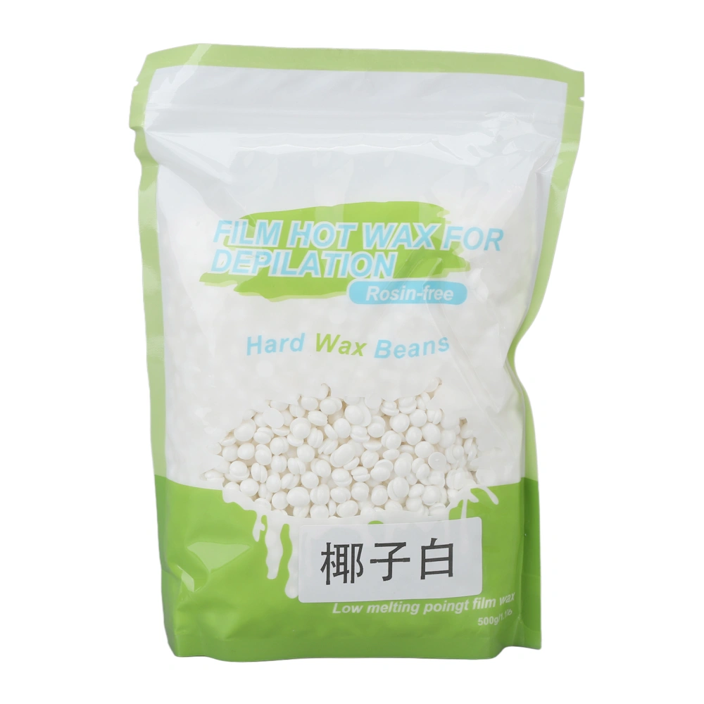 17.6oz Wax Beads Matte Texture Strong Viscosity Hard Pearl Bean Low Temperature Waxing for Women Men Female Male Coconut White