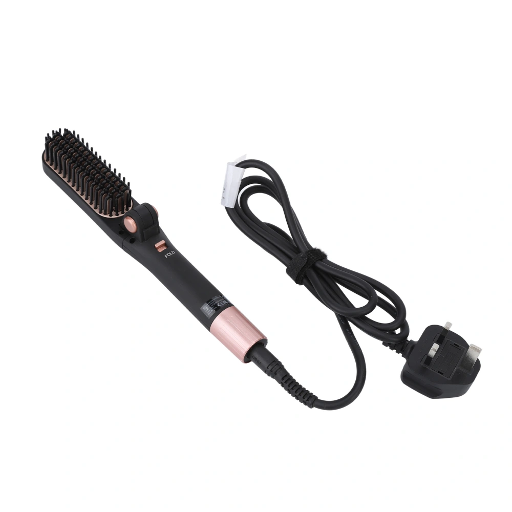 Hair Straightener Comb Fast Heating Hair Straightener Brush with 3 Level Temperature Adjustment 100‑240V UK Plug