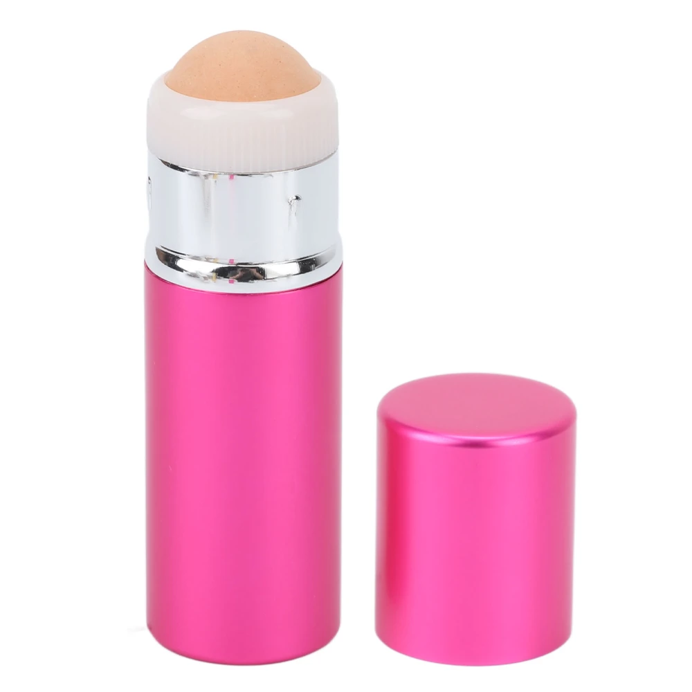 Volcanic Stone Roller Dual Head Portable Reusable Oil Absorbing Face Roller with Makeup Cosmetic Brush Facial Tool for Women Female Rose Red