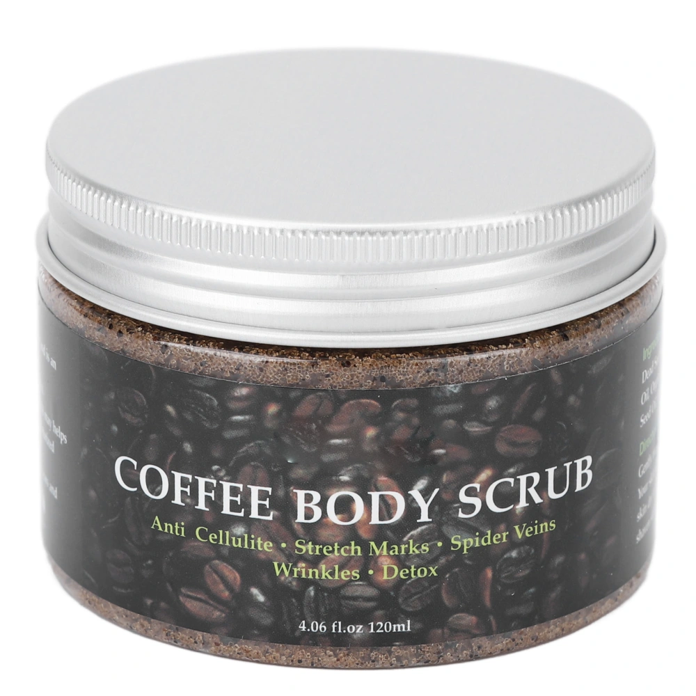 Coffee Body Scrub Exfoliating Body Scrub Nourishing Coffee Dead Sea Salt Scrub for Full Body Care 120ml