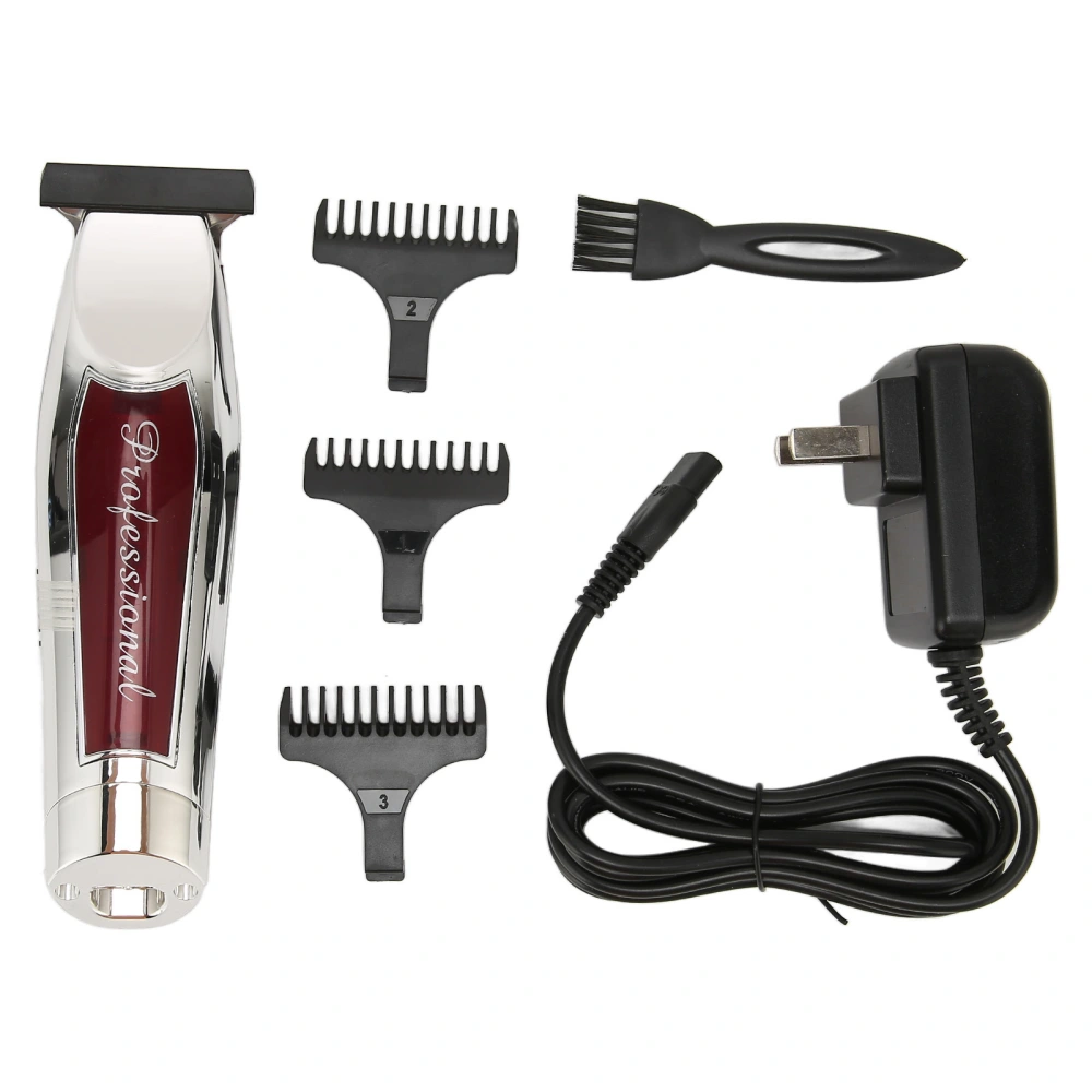 Electric Hair Clipper Stainless Steel USB Charging Ergonomic Handle Electric Hair Trimmer US Plug 100‑240V