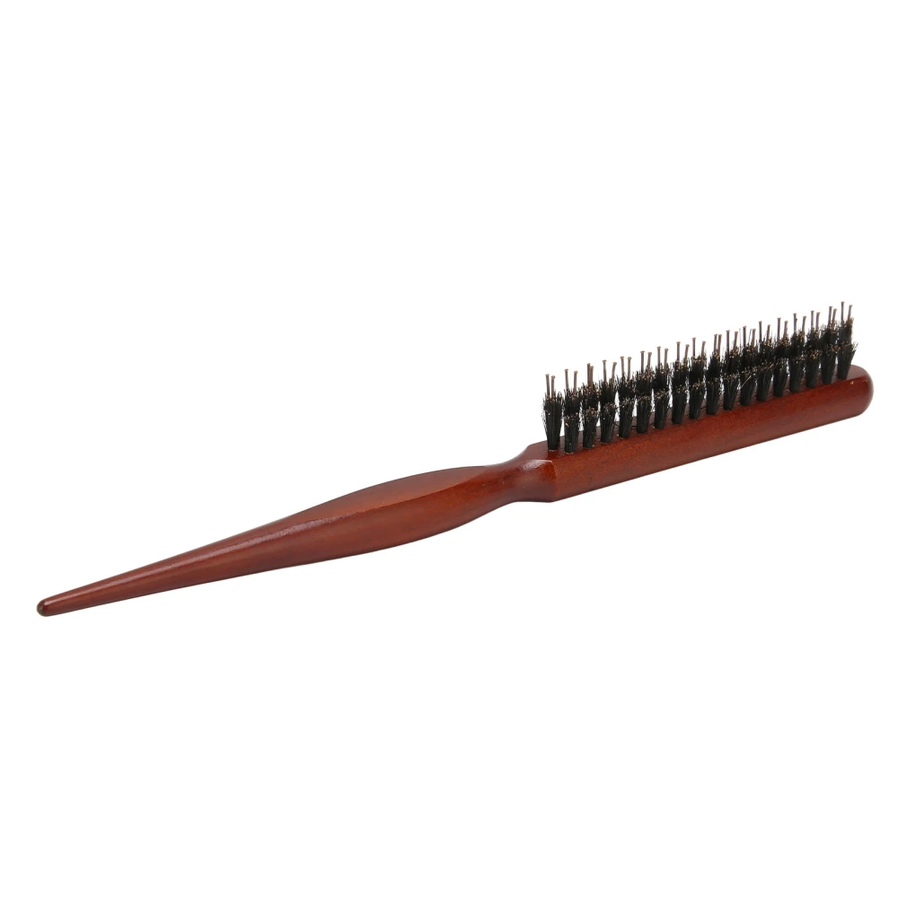 Teasing Brush Ergonomic Handle Nylon Bristles Curling Scalp Massage Tapered Tail Hair Parting Comb for Curling Styling